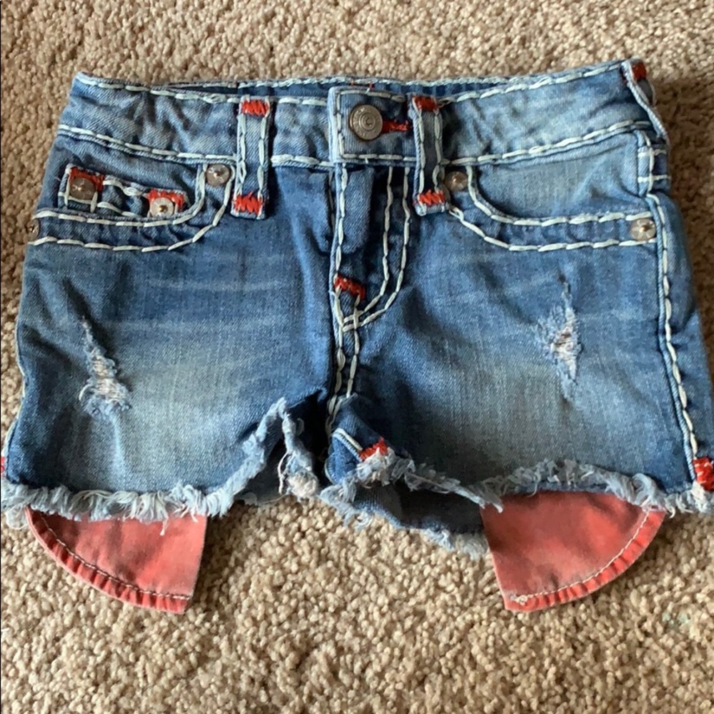 Little girls True Religion Jean shorts